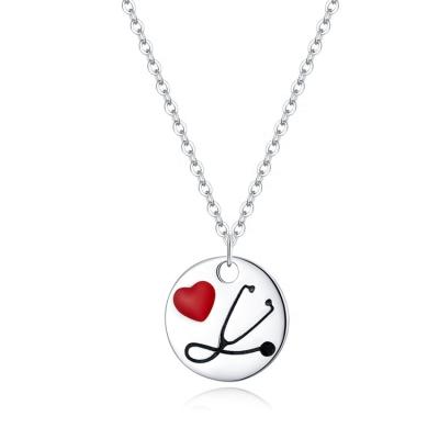 China TRENDY custom echometer personalized women's Youchuang necklaces enamel 925 silver fashion jewelry charm love heart engraved necklace for sale