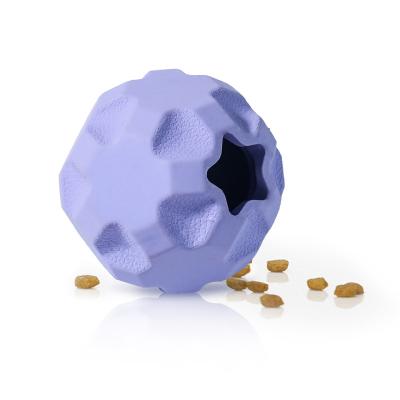 China Natural Rubber Eco-friendly Hollow Chew Ball Juguetes Perro Dog Food Ball Sustainable Leakage Toys Leakage Food Ball Dog for sale