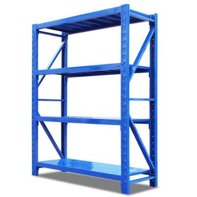 China Corrosion Protection OEM Support Shelves Store Hardware Industrial Tools Multi Tier Medium Duty Rolling Storage Racks Rivet Racking for sale