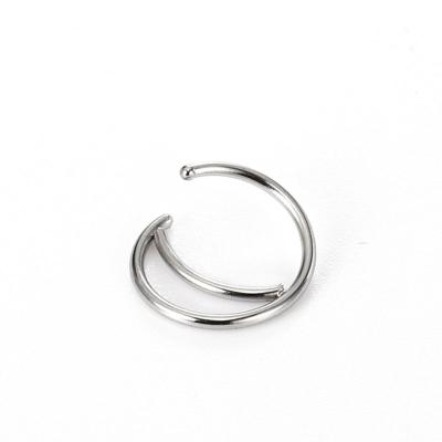 China 2021 FASHIONABLE Body Piercing Jewelry Stainless Steel Women Circle Nose Rings for sale