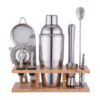 China Hot Amazon 11 Piece Stainless Steel Cocktail Shaker Bartender Set for sale