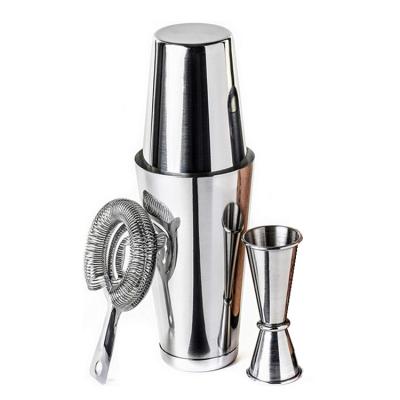 China Viable Hot Cocktail Boston Shaker Bartender 4 Piece Stainless Steel Kit from Amazon for sale