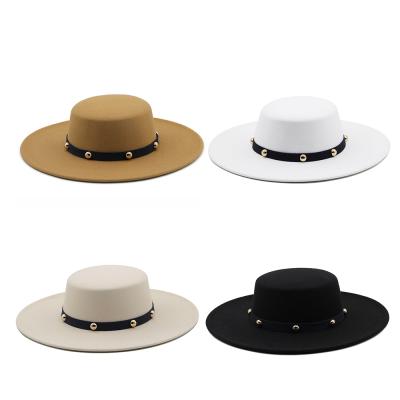 China Wide Brim Fedora Hats Wide Brim Women's Wide Brim Felt Casual Felt Hats Fedora Hats for sale