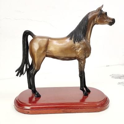 China Eco-friendly Promotional Brass Metal Trophies Figure Horse Gifts Cooperation Luxury Gift Set For Men for sale