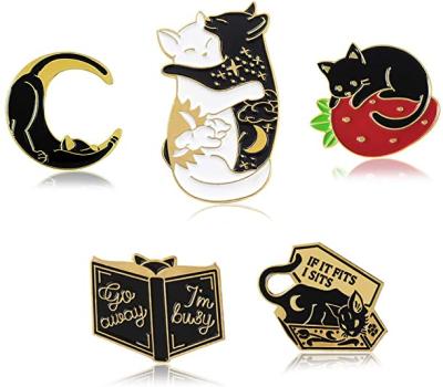 China Cheap custom enamel lapel pin Europe factory cute cartoon dog cat pins soft enamel lapel pin for sale