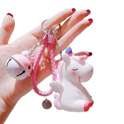 China 2022 Hot Products Unicorn Doll Keychain Pendant Women's Custom Cute Cartoon Character Eco-friendly Bag Keychains for sale