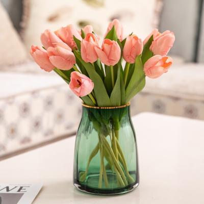 China High-end artificial flowers eco-friendly, moisturizing feel tulips, factory direct sales fake flowers home decoration, for sale