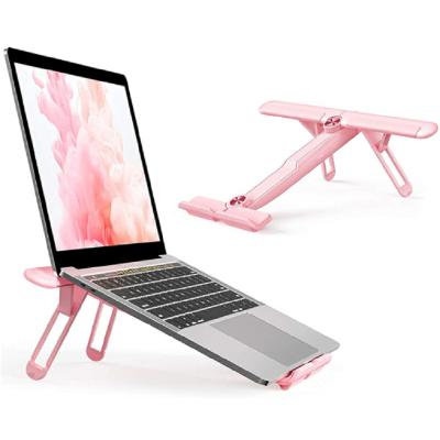 China 22x7.5x3cm Flight Shaped Foldable Laptop Stands Folding ABS Alumuium Alloy 4Gears Adjustable Cooling Your Thumb 10-15.6 Notebook Custom Logo for sale