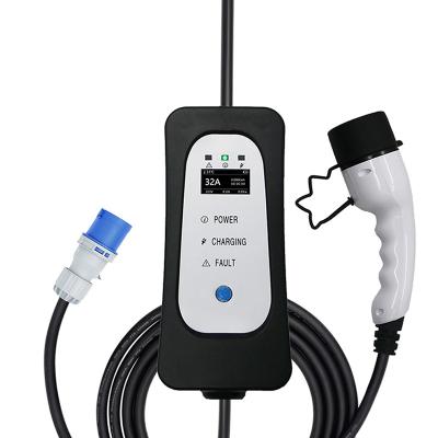 China Charging Cables 220V 32A Adjustable AC EV Car Charger evse 62196 Schuko for sale