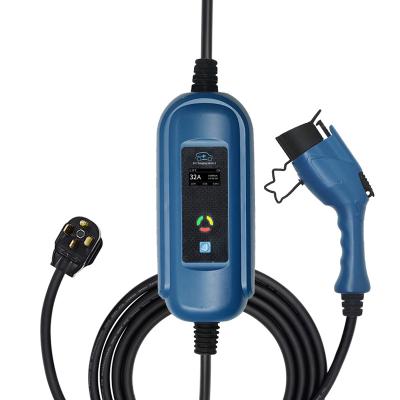 China 20kw portable ev charger 32a j1772 plug level 2 evse with NEMA 5-15 plug SGSAE-M2-32a for sale