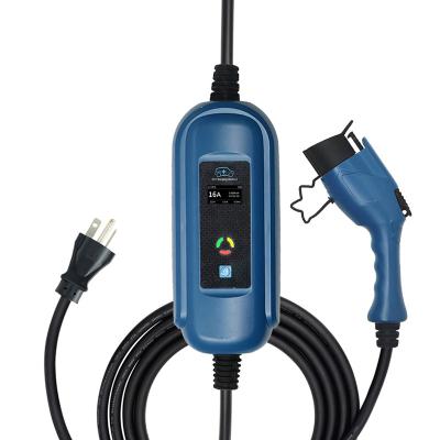 China Blue Mode 2 EV Connector 16a Type 1 Socket Car EV Charging Charger for sale