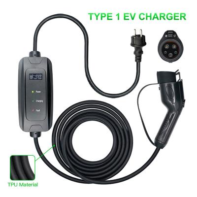 China 16amp EV Cable Mode 2 Plug J1772 Car EV Charger Charging Type 1 for sale