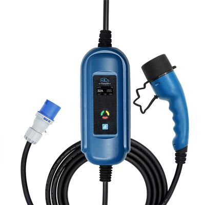 China 32A 7.2Kw Type2 Fast Ev Charger 5 Cable 32AM2T2 for sale