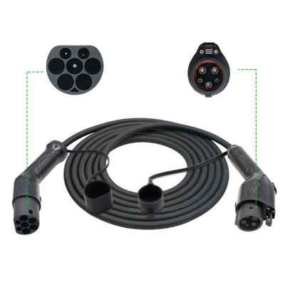 China Black And White 32A Model 3 Single Phase Car Charging Type 1 To Type - 2 for sale