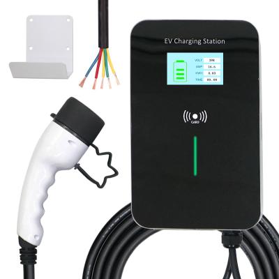 China 004 11kw 3 phase AC 16Amp ev charger wallbox station type - 2 socket for sale