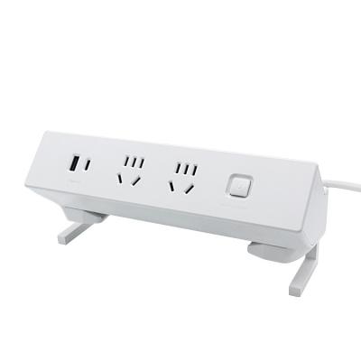 China 2022 Residential/Multi-Purpose New Trend Flange Mounted Multi Pin Plug Desktop Socket With USB Charger Switches Desktop Electric Table Socket for sale