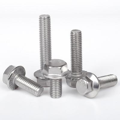 China DIN 6921 stainless steel wholesale price castellated stainless steel hex flange bolt for sale