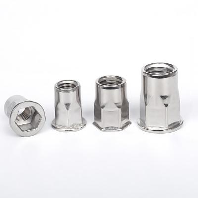 China Wholesale Price Heavy Industry Custom Flat Head Hex Stainless Steel Blind Rivet Nuts for sale