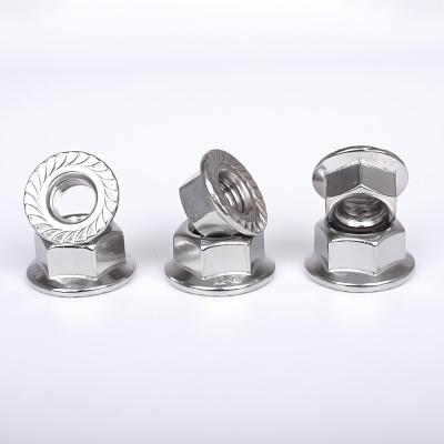 China Factory Price Heavy Industry Stainless Steel SS 304 316 Flange Nuts Serrated Hex Flange Nuts for sale