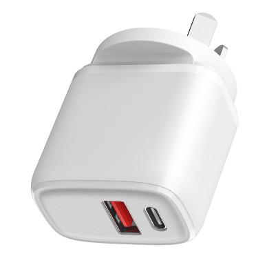 China USB C 30W PD Schnellladegerät Wand Typ C Ladeblock USB A Port für Iphone Ipad zu verkaufen