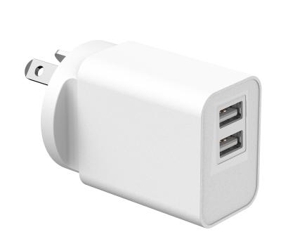 China 2 Pack Dual Port 12W Wall USB Charger Block With Foldable Plug Charging Box Brick for sale