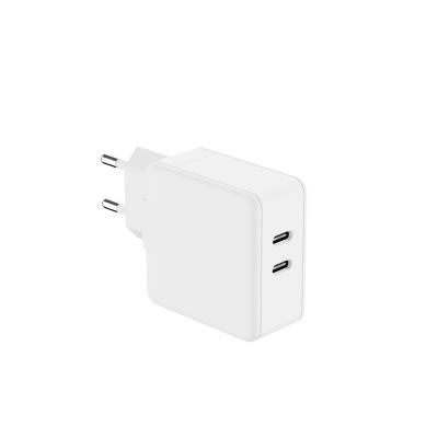 China Multi Port USB C PD Type C Mini GaN Wall Charger Adapter 65W For MacBook Laptop for sale