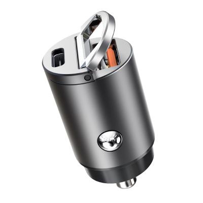 China USB C Car Fast Charger 30W Mini Cigarette Lighter Adapter Dual Port PD QC 3.0 Type C for sale