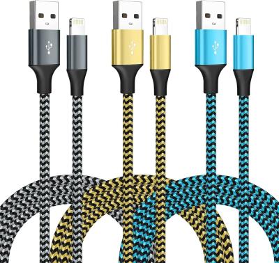 China Nylon Braided USB Charging Data Transfer Cable OEM for IPhone 15 for sale