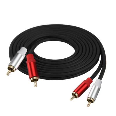 China Premium Twin 2 Phono RCA Male To 2RCA Male Audio OFC Cable Pod MP3 for sale