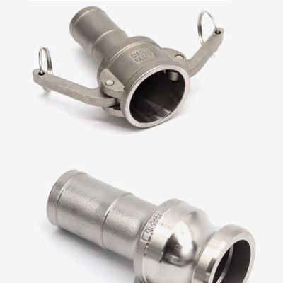 China In stock hose pipe quick coupling connectors of stainless steel ss 304 316 camlok hose quick coupling connectors for pipe for sale