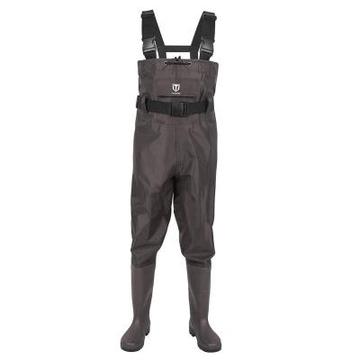 China Unisex Custom Nylon PVC Wader Fly Fishing Hunting Waders Waterproof Trunk Pants Overalls For Men And Women for sale