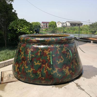 China Custom Soft TPU Water Storage Tank Self Supporting Durable Packable Tarpaulin Flexible Water Tank With Cover 1/2/5 Cubic Meter for sale