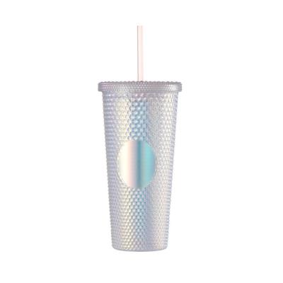 China 22oz plastic tumbler stocked with straw for sale