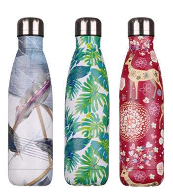 China Full 500ML 17oz DOUBLE Printed STAINLESS STEEL PORTABLE WALL BOTTLE for sale