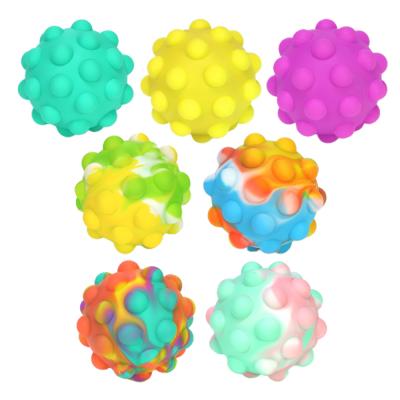 China Amazon Rainbow Silicone Stress Ball Fidget Sensory Toy Mini Squishy Stress Ball Fidget Popular Custom Anti Push Anti Stress Stress Squishy Squishy for sale