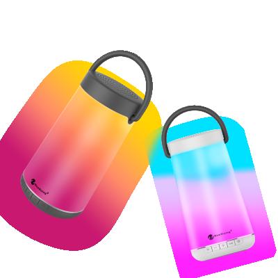 China 2021 Hot Selling Colorful LED Light Colorful LED Wireless Speaker With Handle for sale