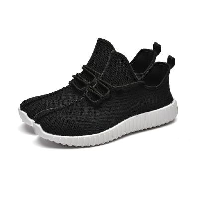 China Fashion Trend China Custom Fly Knit Black Casual Sneakers Men Sport Shoes for sale