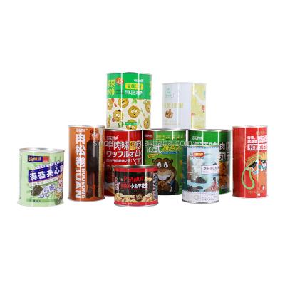 China Empty Recycled Materials Food Tin Can Manufacturer 150g 170g 185g Metal Container With Easy Open End For Cookies Christmas Candy Nuts Peanuts for sale