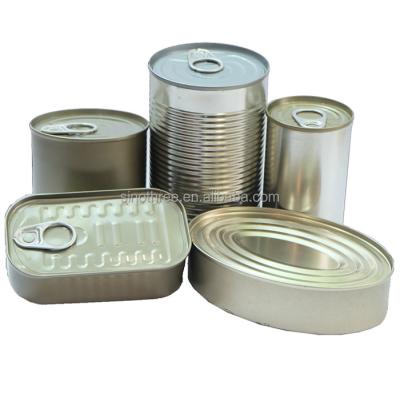 China Food Manufacturer Wholesale Metal Cans Empty Food Grade Tin With Lid For Tomato Paste Meat Fish Packaging for sale