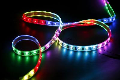 China Multi Color 5m Roll Flexible RGB Led Strip 32 Leds 32 IC WS2801 Super bright Led Strips for sale