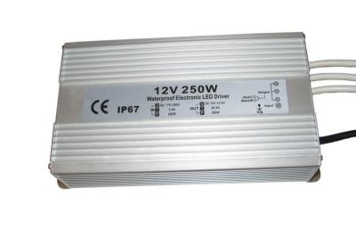 China 250W PFC IP67 llevó la CA ligera de la fuente de alimentación de las tiras al transformador de DC LED en venta