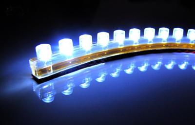 China Warm white Cool white Car Led Strip Lights 24 leds/m , 120 degree beam angle for sale