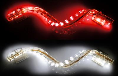 China Clear Pvc Flex Side emitting Car Led Strip Lights in White / Red / Blue / Yellow / Green for sale