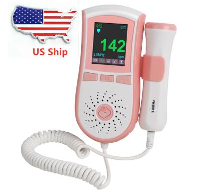 China US Free Shipping 3MHz Acrylic LCD Display Prenatal Heart Fetal Doppler Heart Monitor for sale