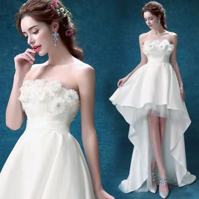 China Fashion anti-static custom style elegent white sheelveless embroidery beading crystal wedding dress for sale