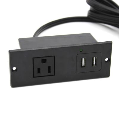 China US/Canada USA residential/general purpose standard single power outlets with dual USB ports factory sales directly for furniture for sale