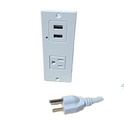 China USA residential/general purpose single power outlets with double USB ports factory sales directly for furniture for sale