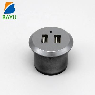 China Residential / Multipurpose Furniture Tabletop Hotel USB Charger High Speed ​​Dual Port Socket for sale