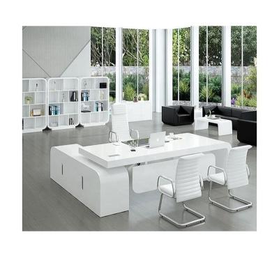 China PANEL Modern Solid White Outdoor Office Table Manager Office Desk for sale