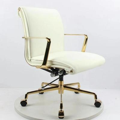 China Modern luxury computer desk genuine leather chair for sale